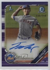 2019 Bowman Draft Chrome Pick Purple Refractor /250 Josh Wolf #CDA-JW Auto 19bb