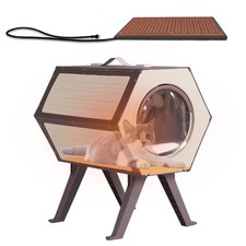 Heated Cat House for Outdoor Insulated Feral Cat Shelter