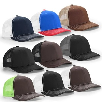 Unisex 112 Trucker Hat Blank Snapback Mesh Back Cap 135+ Colors