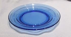 COBALT BLUE MODERNTONE HAZEL ATLAS DEPRESSION GLASS 7" PLATE DESSERT SALAD BREAD