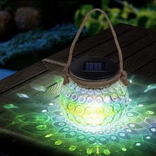 Solar Garden Light Pathway Walkway Safe Hanging Lights LED Lantern Decor