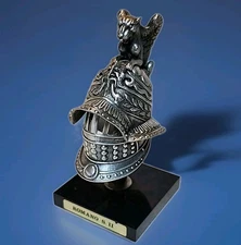 RARE ORNAMENT 4½" METAL ROMAN GLADIATOR HELMET ARMOR GARGOYLE "ROMANO S. II'