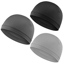 3Pcs Skull Caps Soft Lightweight Beanie Hats Moisture Wicking Stretchy Breath...
