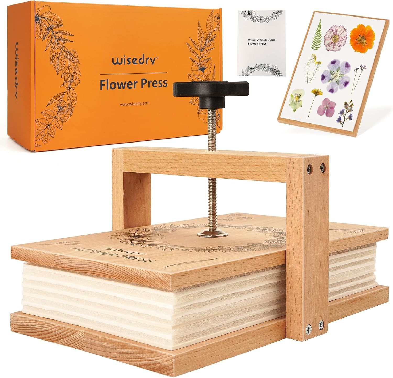 Presse à fleurs séchage en une étape avec pression uniforme 6 niveaux