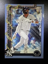 2025 Topps Holiday Jazz Chisholm Jr. Blue Glitter #H176 New York Yankees 