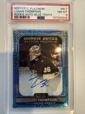 2021 O.P.C. Platinum Logan Thompson Rookie Auto-Blue Traxx PSA 8