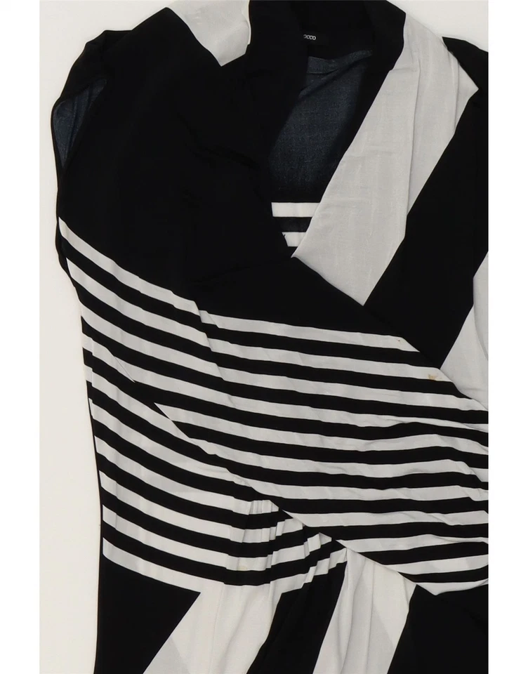 ROCCOBAROCCO Womens Sleeveless Sheath Dress EU 42 Large Black Striped KW14 - Image 3 of 4