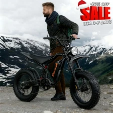 Electric Dirt Bike 20" Fat E-Bike 45000W 48V 20Ah All Terrain E-Motorcycle 37MPH