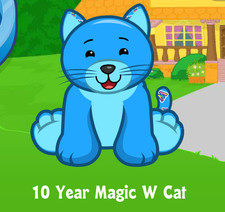 Webkinz Classic 10 YEAR MAGIC W CAT Virtual Adoption CODE ONLY Promo Pet Rare