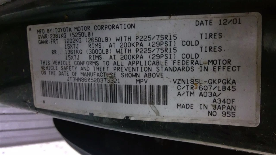 Toyota 4 Runner 2002 Alternator 2706062160 9138 - Image 4 of 4