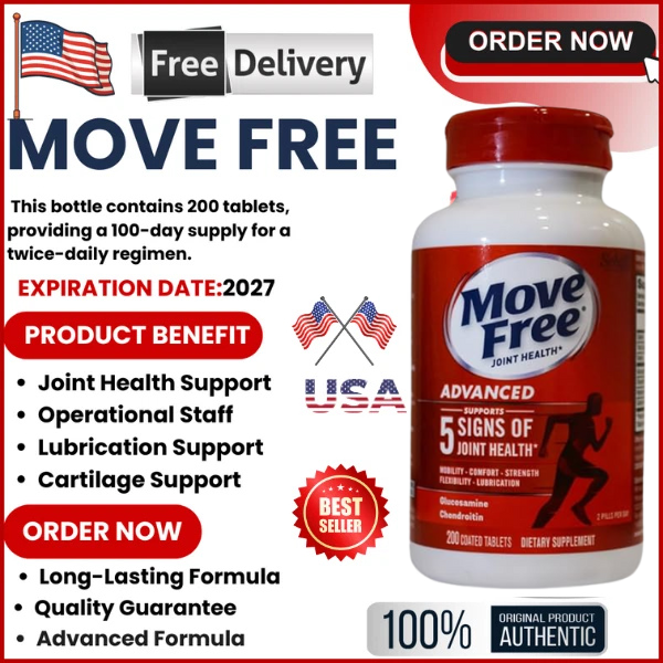 Move Free Advanced Joint Health Supplement ~ 200 Tablets ~ EXP 2027!!!