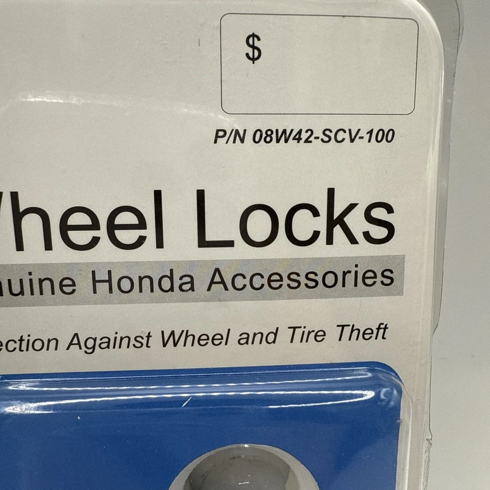 2002 Honda подлинный колеса замки P/N 08W42-SCV-100 автомобиля, хром, новый в упаковке - Изображение 2 из 4