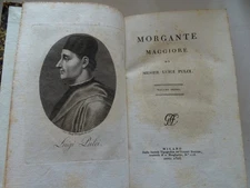Morgante Maggiore di Messer Luigi Pulci-3 volumi-Classici Italiani 1806-legatura