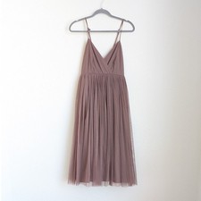 ASOS Pinny Extreme Tulle Mesh A-line Purple Midi Sleeveless Dress, size 6