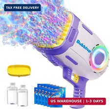 Play-Act 69 Holes Bubble Machine Guns Toys, Bazooka Rocket Shape Bubble Gun for