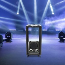 22U Black Rolling DJ Mixer Stand with Wheels for Audio Video Mounting US NEW