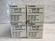 4 Genuine Canon IRA 6055,6065,6275,6555i Black Toners GPR-38, GPR38 3766B003 