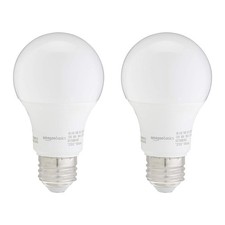 Amazon Basics A19 LED Light Bulbs, 75W 2 Count Pack of 1 , Daylight