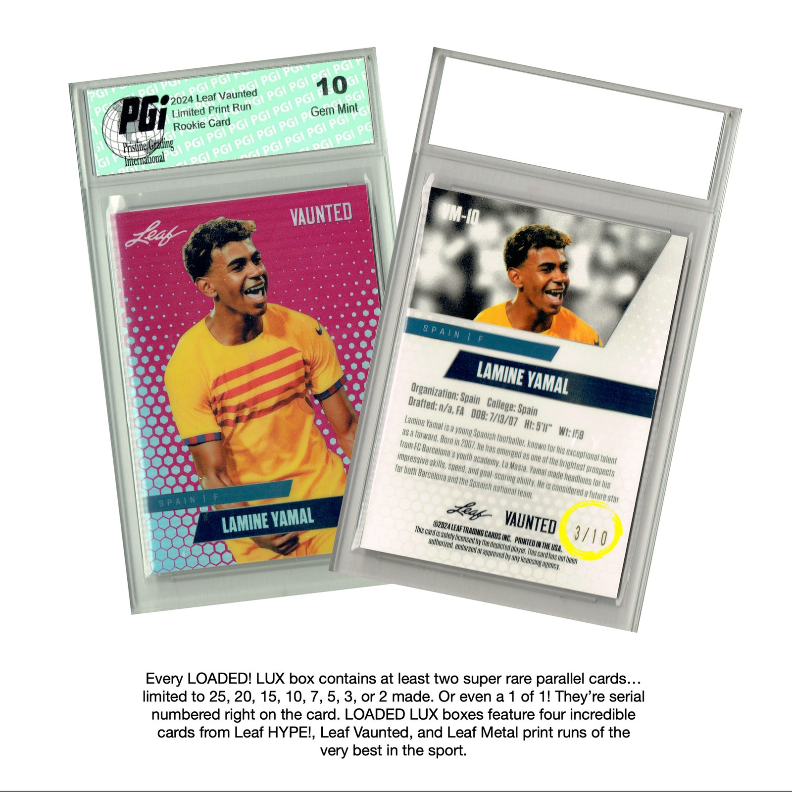 LOADED LUX Soccer Box PGI 10 Rookie/SP Cards Pele/Cristiano Ronaldo/Lionel Messi view 5