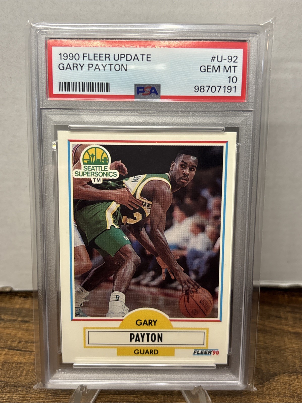 1990 FLEER UPDATE #U-92 GARY PAYTON ROOKIE RC PSA 10