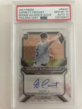 2021 Prizm Garrett Crochet Rookie Auto White Wave Gem Mt 10 Auto 10 POP 1