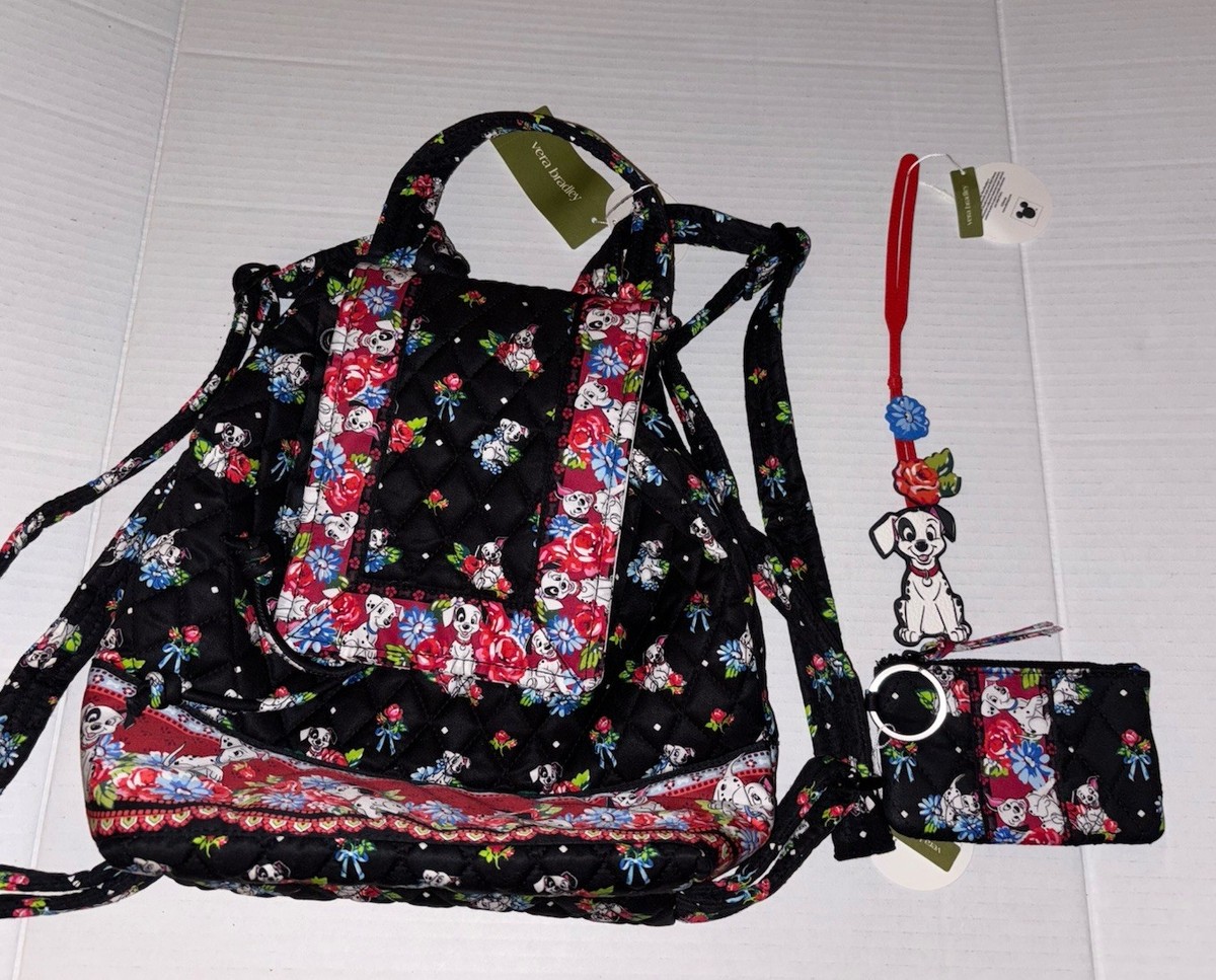 VERA BRADLEY DISNEY 101 DALMATIONS DRAWSTRING BACKPACK ZIP ID CASE
