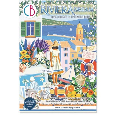Ciao Bella - Riviera Dream - Scrapbook Papier Set A4 Junk Journal Ephemera Book 