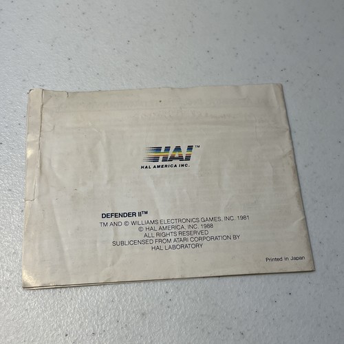 Nintendo NES Defender II 2 Anleitung Manual Only Hot To Play 1988 - Bild 2 von 8