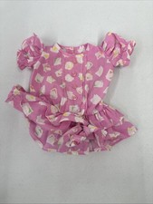 Vintage 1987 Cabbage Patch Kids Pink Abstract Pastel Dress Outfit Coleco OEM