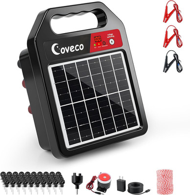 3In1 20Miles Solar Electric Fence Charger with Short Circuit & Open Circuit Alar