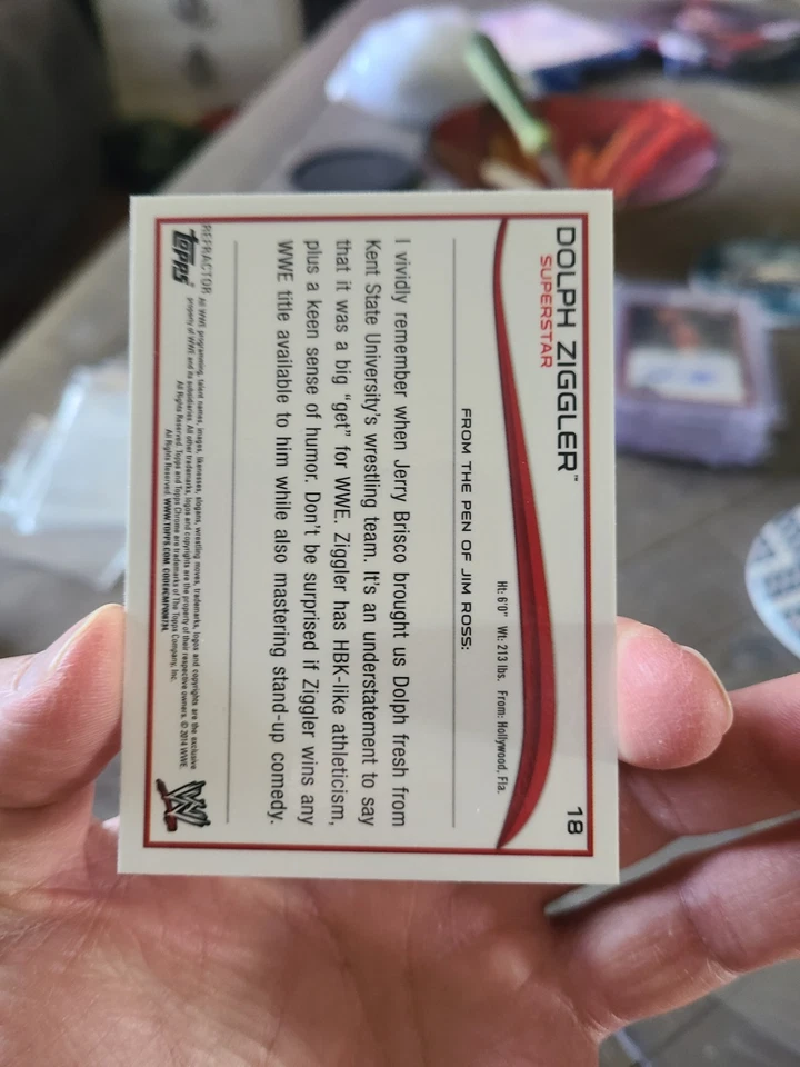 2014 Topps Chrome WWE #18 Dolph Ziggler Atomic Refractor - Image 2 of 2