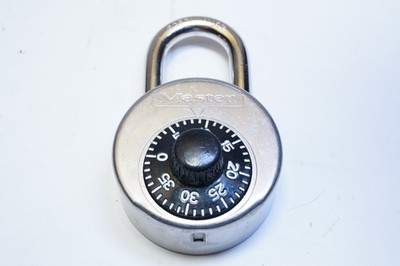 READ! Master Lock Combination Padlock V61 3624 Boron, Stainless Steel Ships FREE