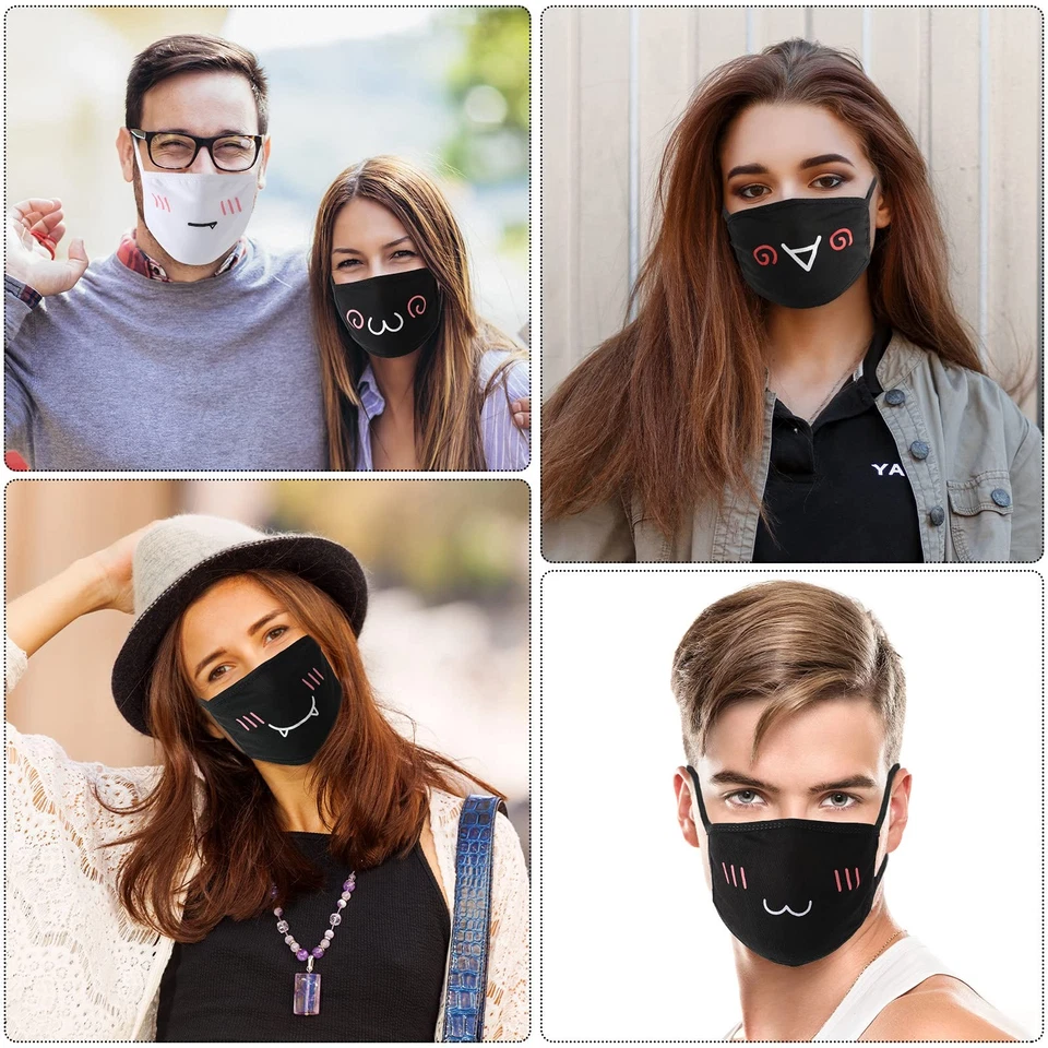 10 Pieces Kawaii Mask Anime Face Mouth Mask Cute Mouth Covering Reusable Washabl - Image 2 of 4