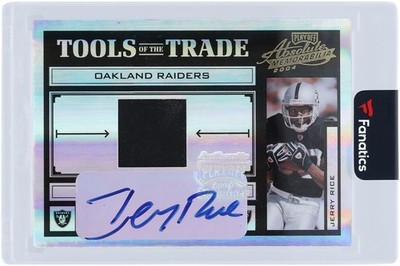 Jerry Rice Raiders Signed 2004 Playoff Absolute Memorabilia #TT-41 #11/25 Card