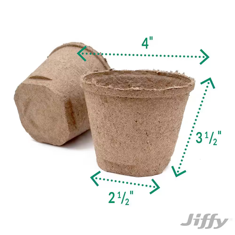 4 In. round Peat Pots Seed Starter Kit (6-Pack)