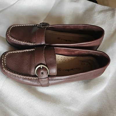 Thom McAn Woman's Top Buckle Brown Leather Loafers Size 7 12