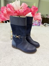 Jannie and Jack Basics Blue Leather Suede Rid...