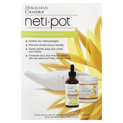 Neti Pot , Eco Sinus Cleansing System, 3 Piece Kit