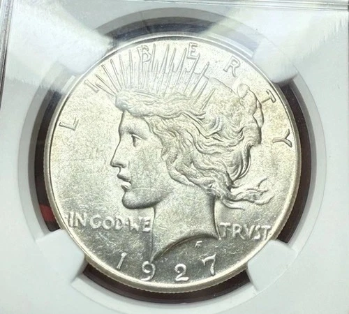 1927-S Peace Silver Dollar NGC AU58 - Key Date! Almost Uncirculated CHECK COMPS