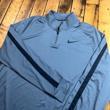 Nike Men  s Large Dri-Fit 1/4 Zip Pullover Hyper Dry Gray Training Lightweight