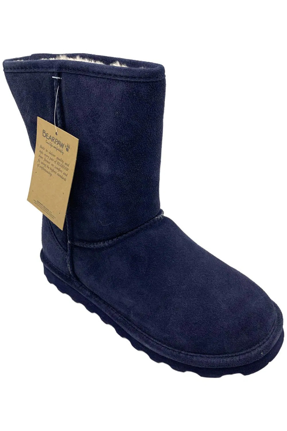 BEARPAW Womens Elle Short Suede Wide Calf Boots Cadet Navy 7790₽