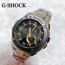 Orologio da polso CASIO G-SHOCK G-STEEL GST-210GD-1AJF solare digitale nero oro mai usato