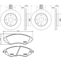 Hella Bremsscheiben + BelÄGe 256Mm Vorne Passend FüR Chevrolet Rezzo Evanda