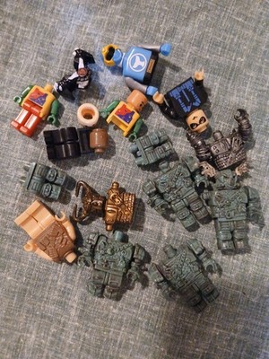 Mixed lot of original Mega Bloks figure parts and incomplete figures