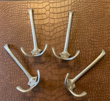 Lot 4 PORTEMANTEAU PATERE Moustache Aluminium VINTAGE CROCHET Design DECO LOFT