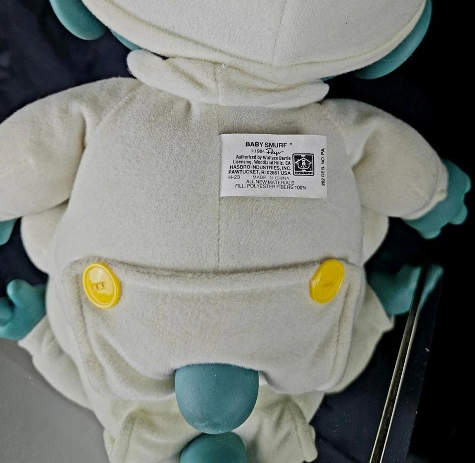 "Muñeco de peluche vintage 1984 Peyo Baby Smurf 14""". Foto 4 de 4
