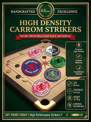 StonKraft Carrom Board Striker - Juego de 2 Fundas (2 Unidades), diseño sin elección de Color StonKraft Carrom Board Striker - Juego de 2 Fundas (2 Unidades), diseño sin elección de Color