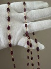 18k Red Stone beaded lariat necklace. Diamond. GIA Certified. Vintage. — photo 1