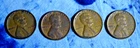 1930/1934/1935/1936 (P's) 4-LINCOLN CENT PENNY CIRCULATED (F) FINE OR BETTER*