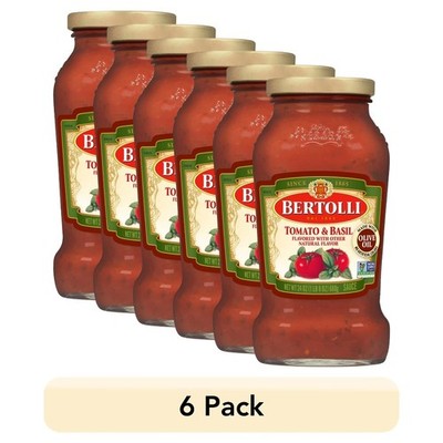 Pasta Sauce with Tomato and Basil for Spaghetti 24 oz 6 Pack